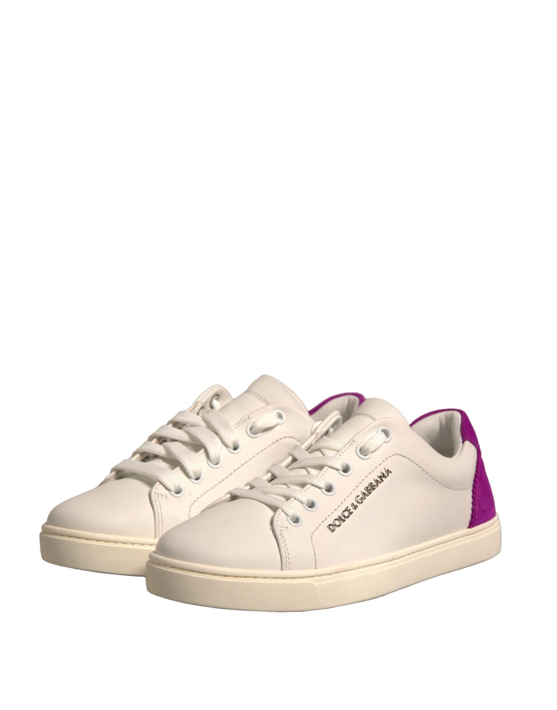 Baskets basses en daim blanc Dolce &amp; Gabbana
