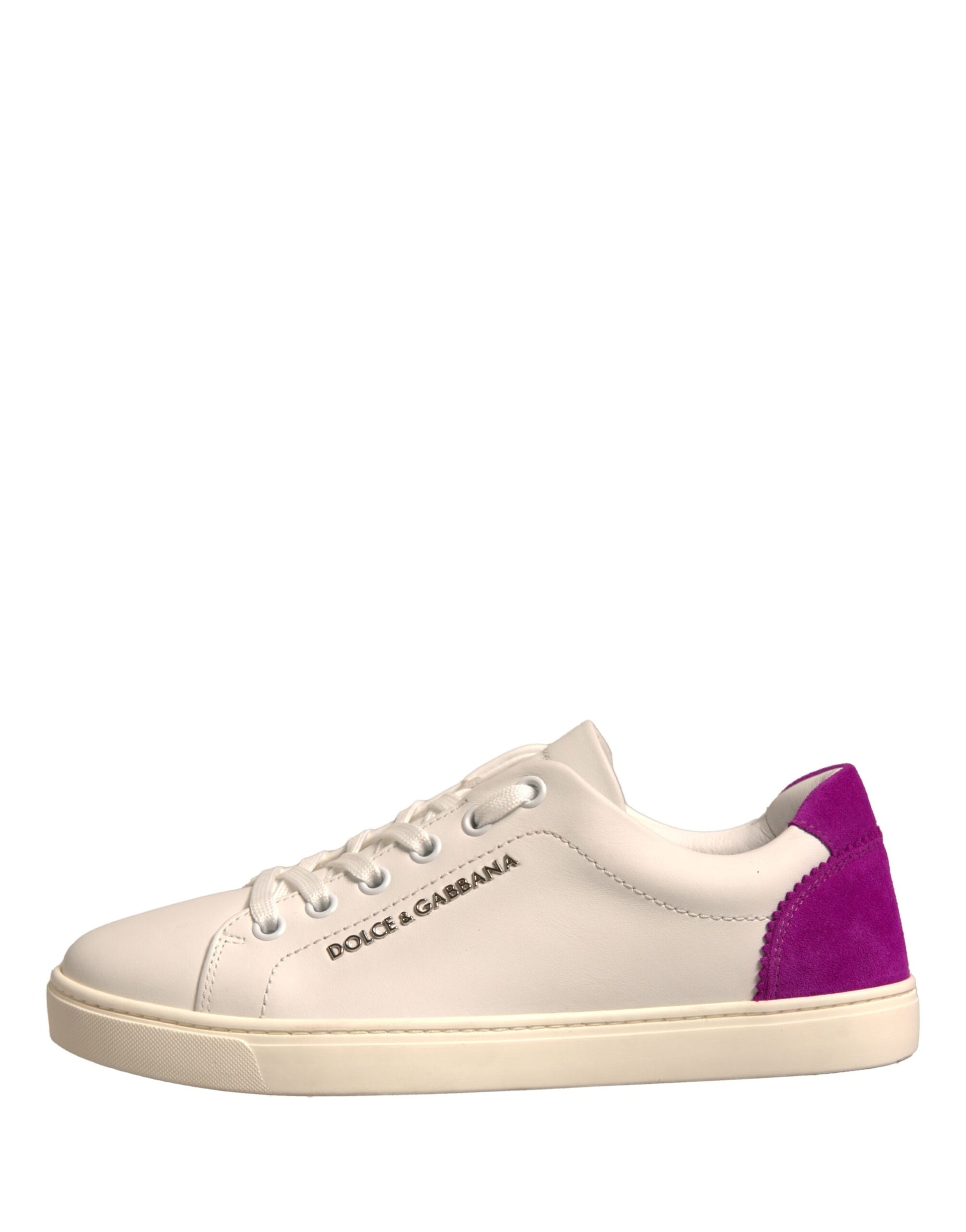 Baskets basses en daim blanc Dolce &amp; Gabbana