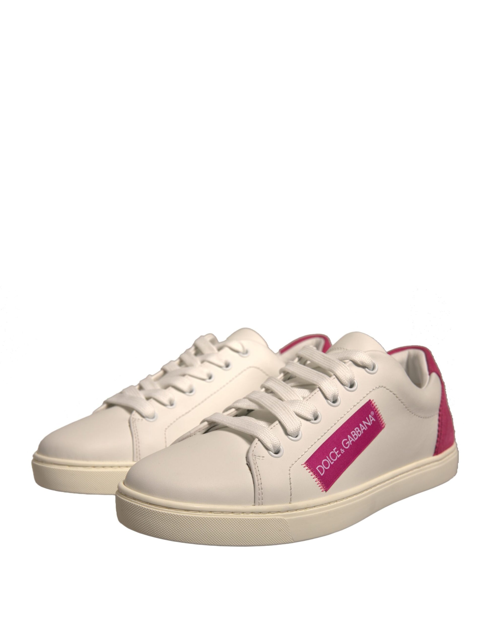 Baskets basses en daim blanc Dolce &amp; Gabbana