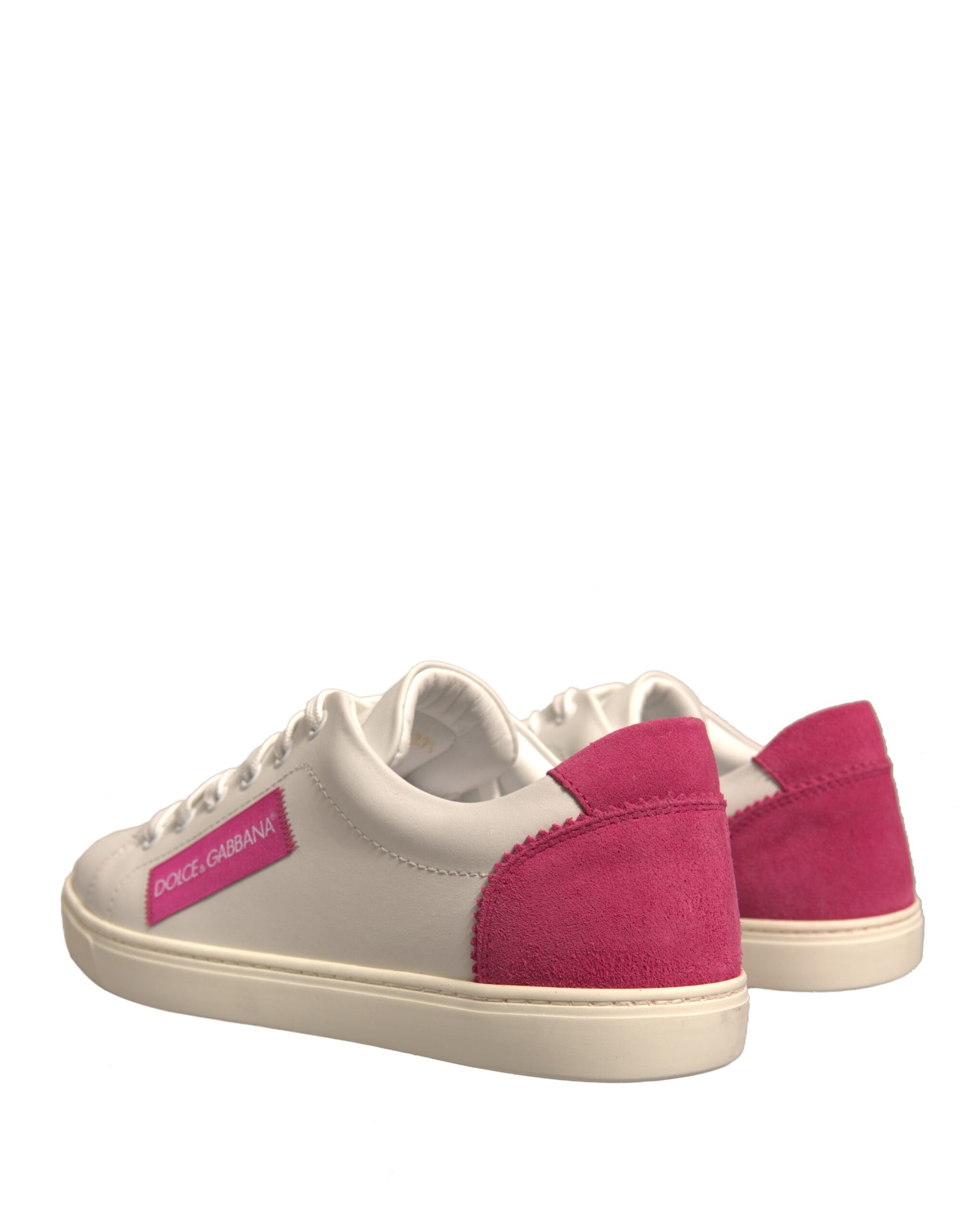 Baskets basses en daim blanc Dolce &amp; Gabbana
