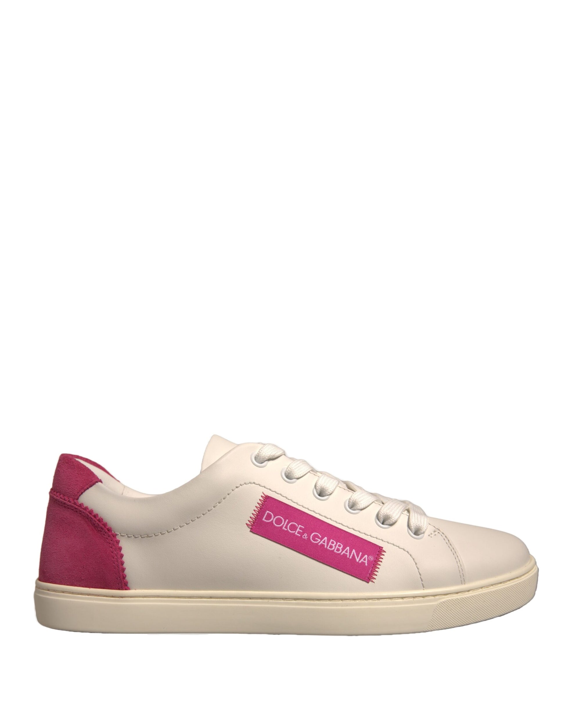 Baskets basses en daim blanc Dolce &amp; Gabbana