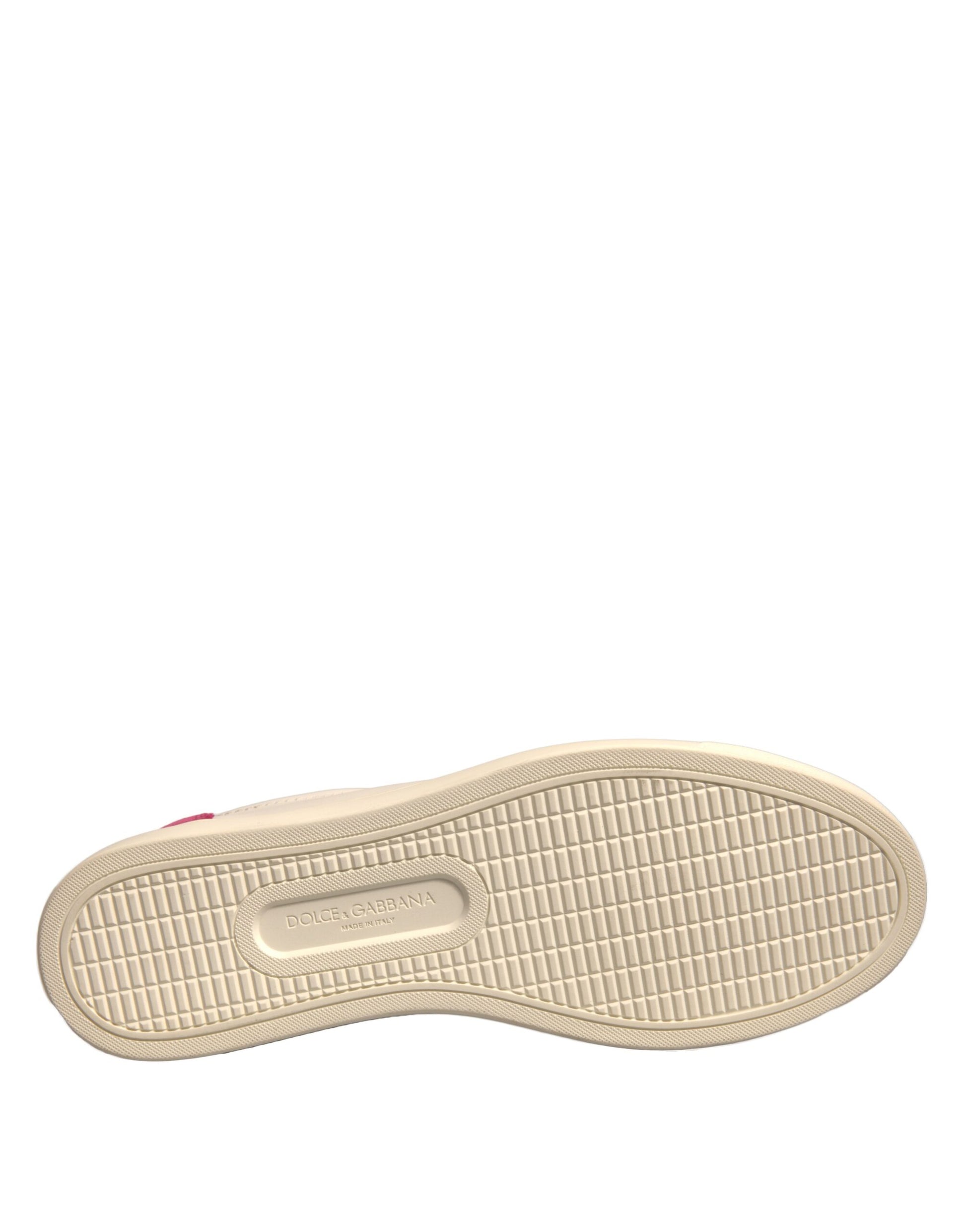 Baskets basses en daim blanc Dolce &amp; Gabbana
