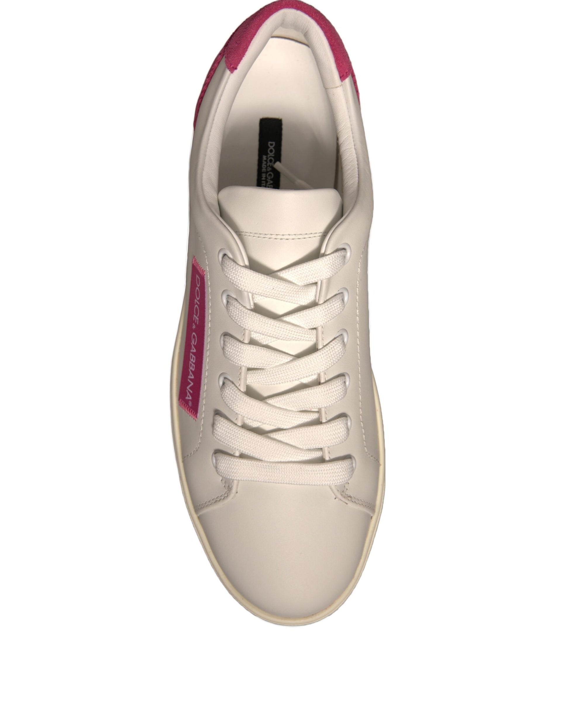 Baskets basses en daim blanc Dolce &amp; Gabbana