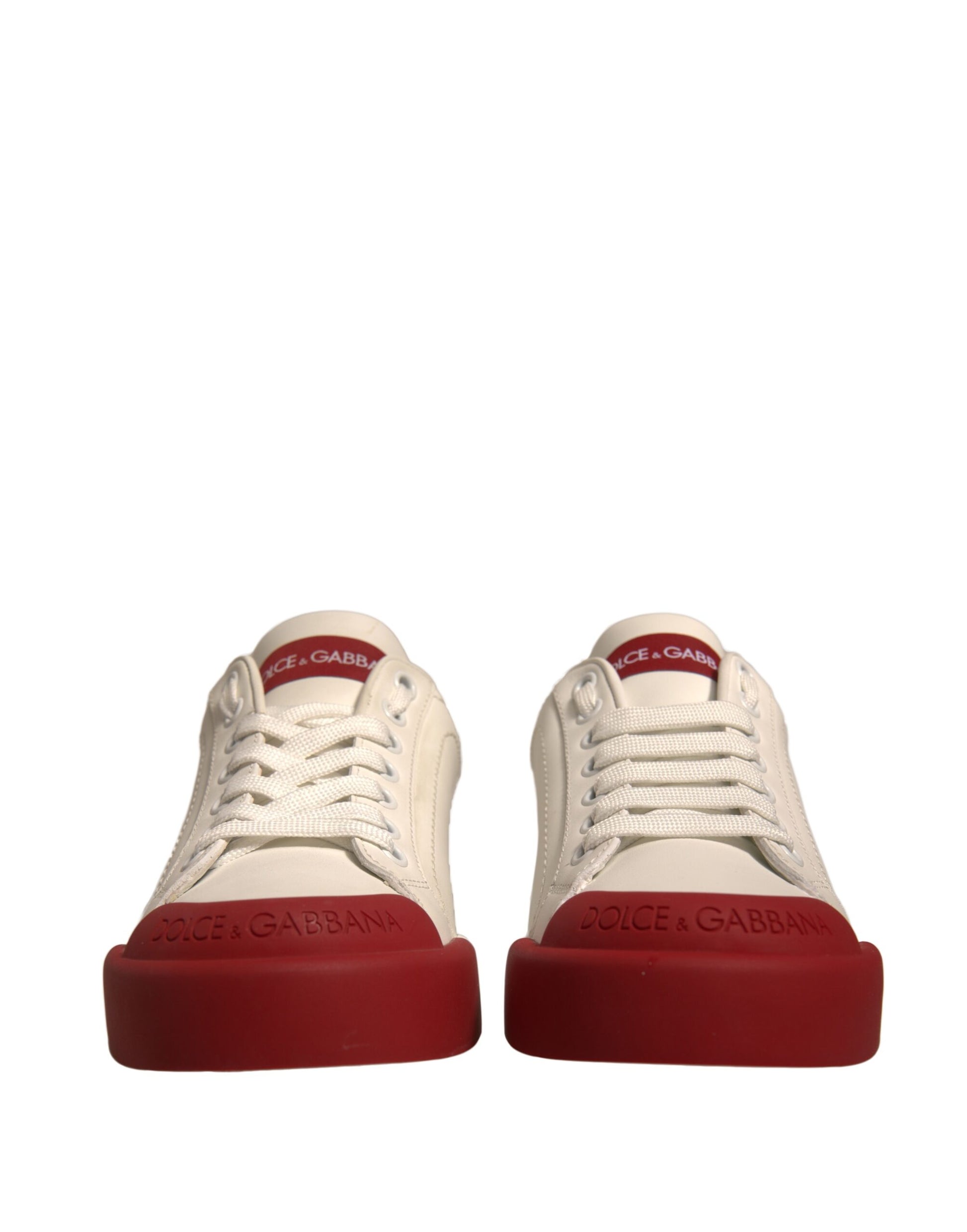 Chaussures Dolce &amp; Gabbana Baskets Portofino en cuir blanc avec logo