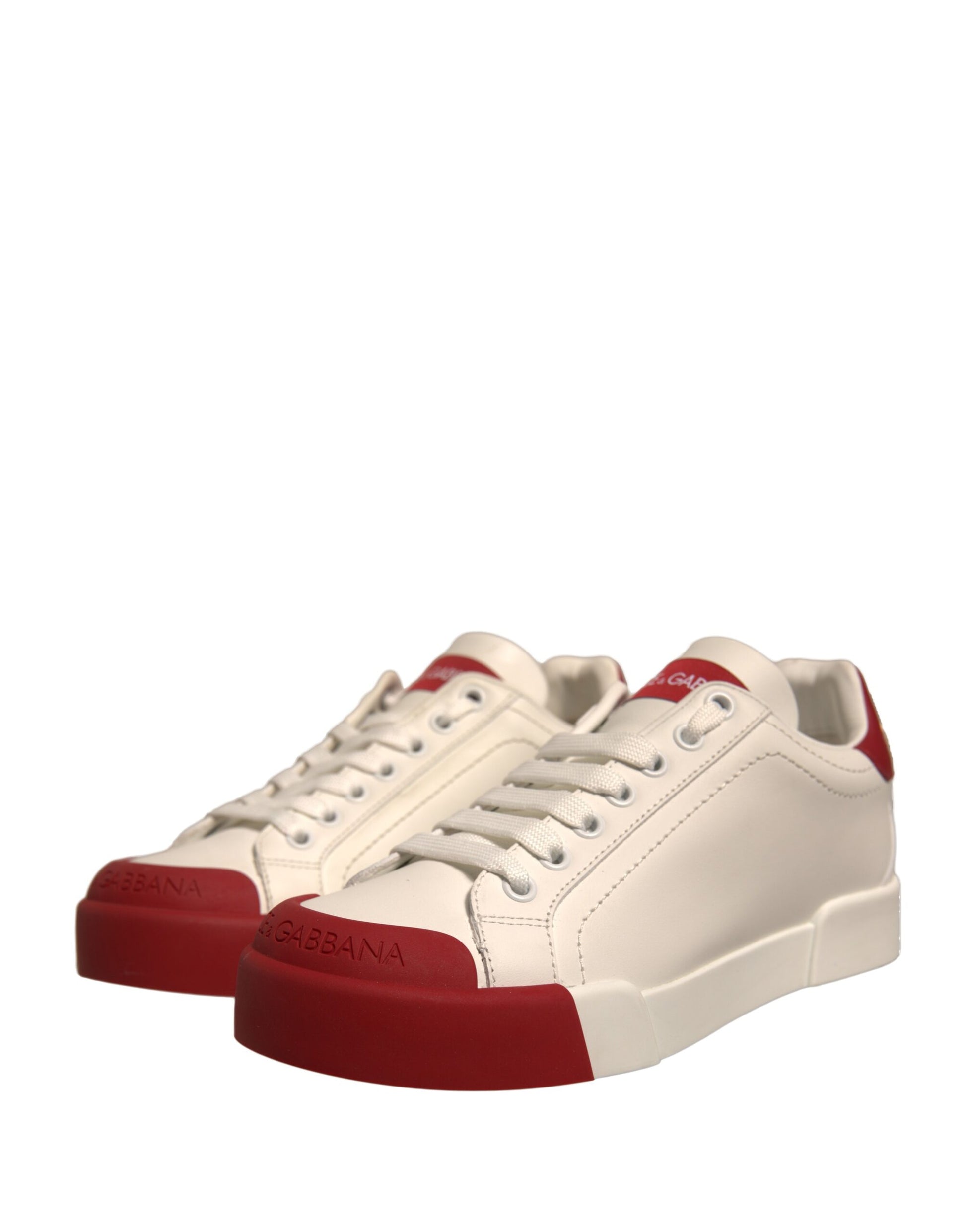 Chaussures Dolce &amp; Gabbana Baskets Portofino en cuir blanc avec logo