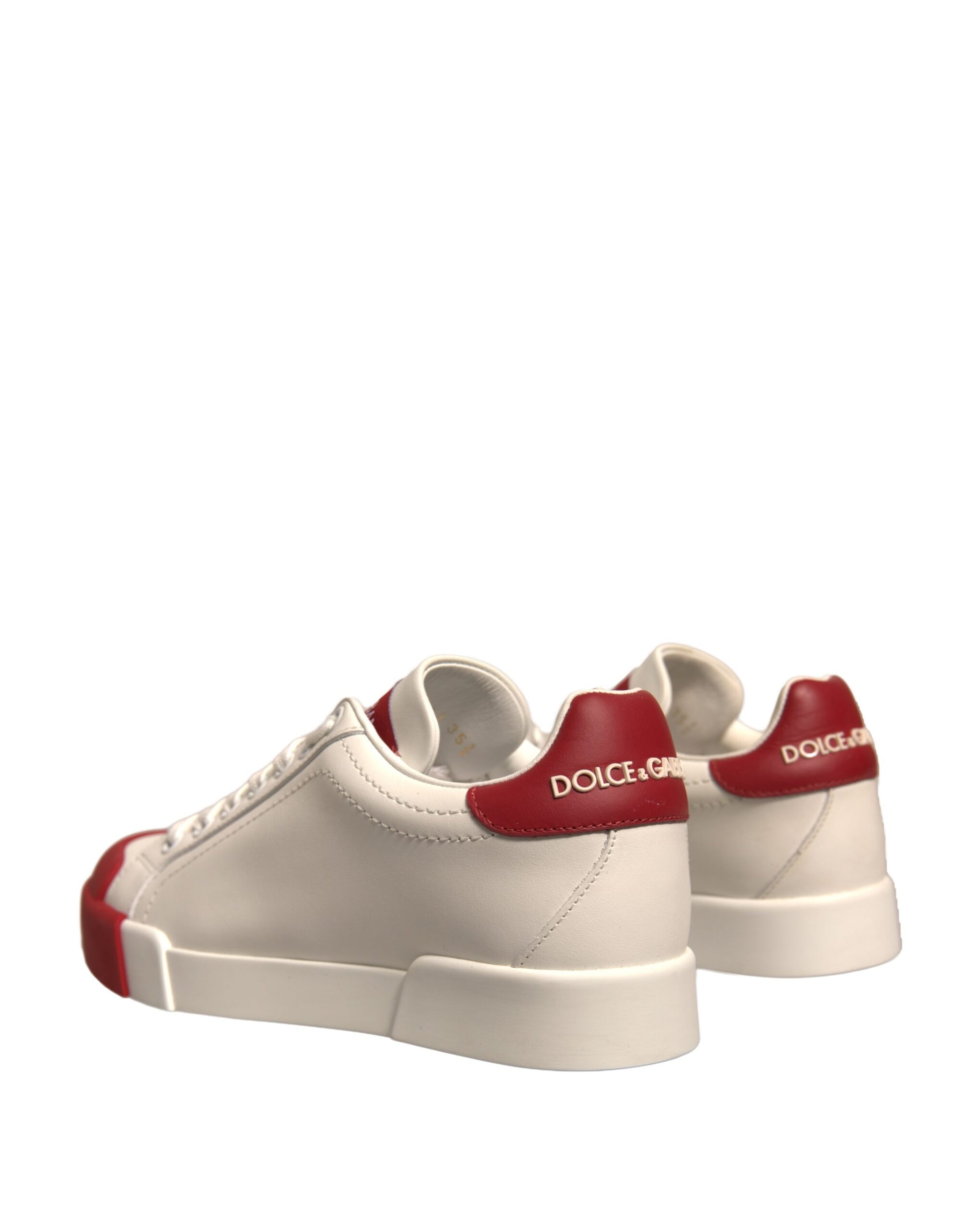 Chaussures Dolce &amp; Gabbana Baskets Portofino en cuir blanc avec logo