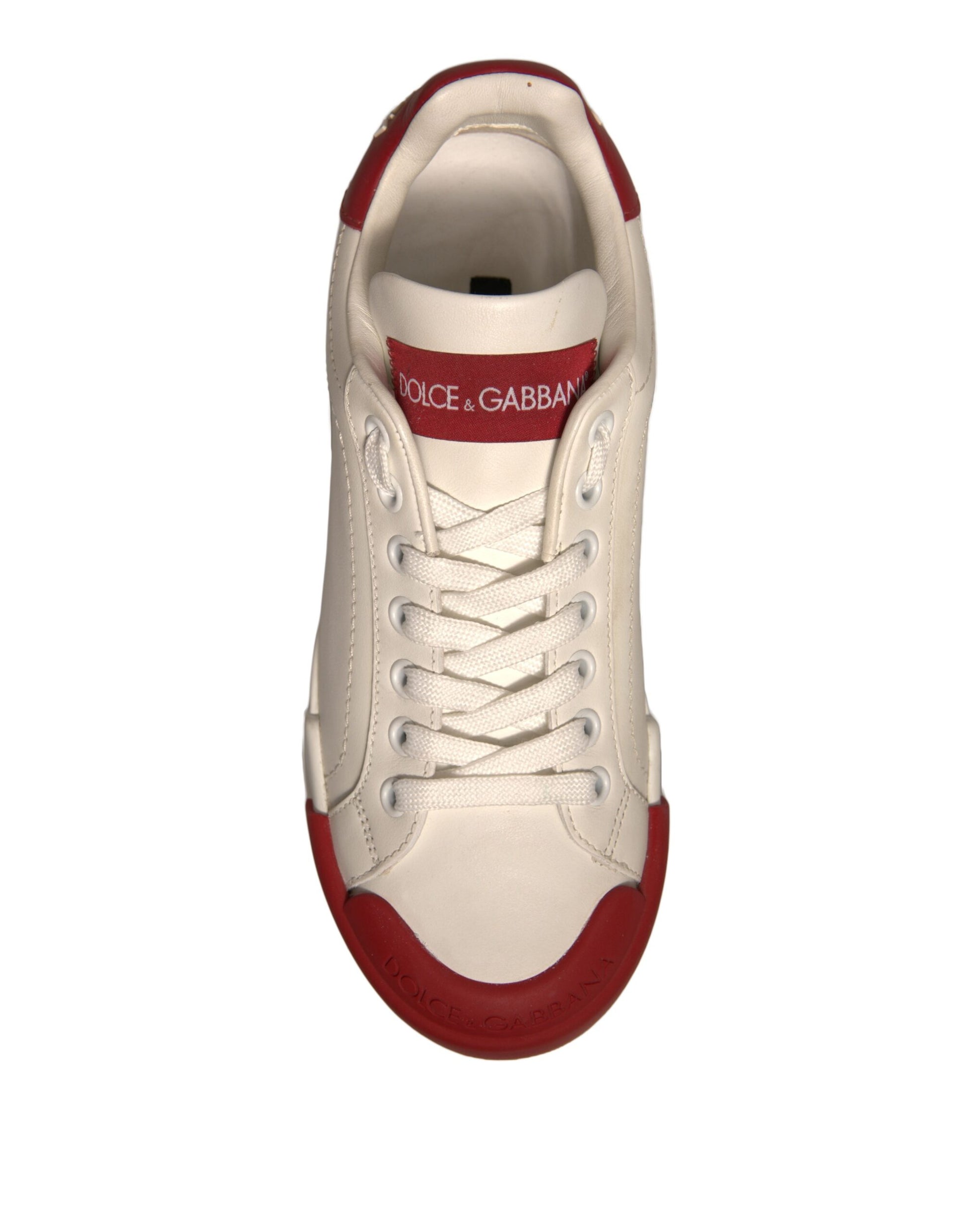 Chaussures Dolce &amp; Gabbana Baskets Portofino en cuir blanc avec logo