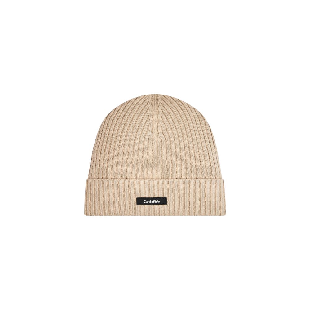 Casquette de baseball en coton biologique beige Calvin Klein