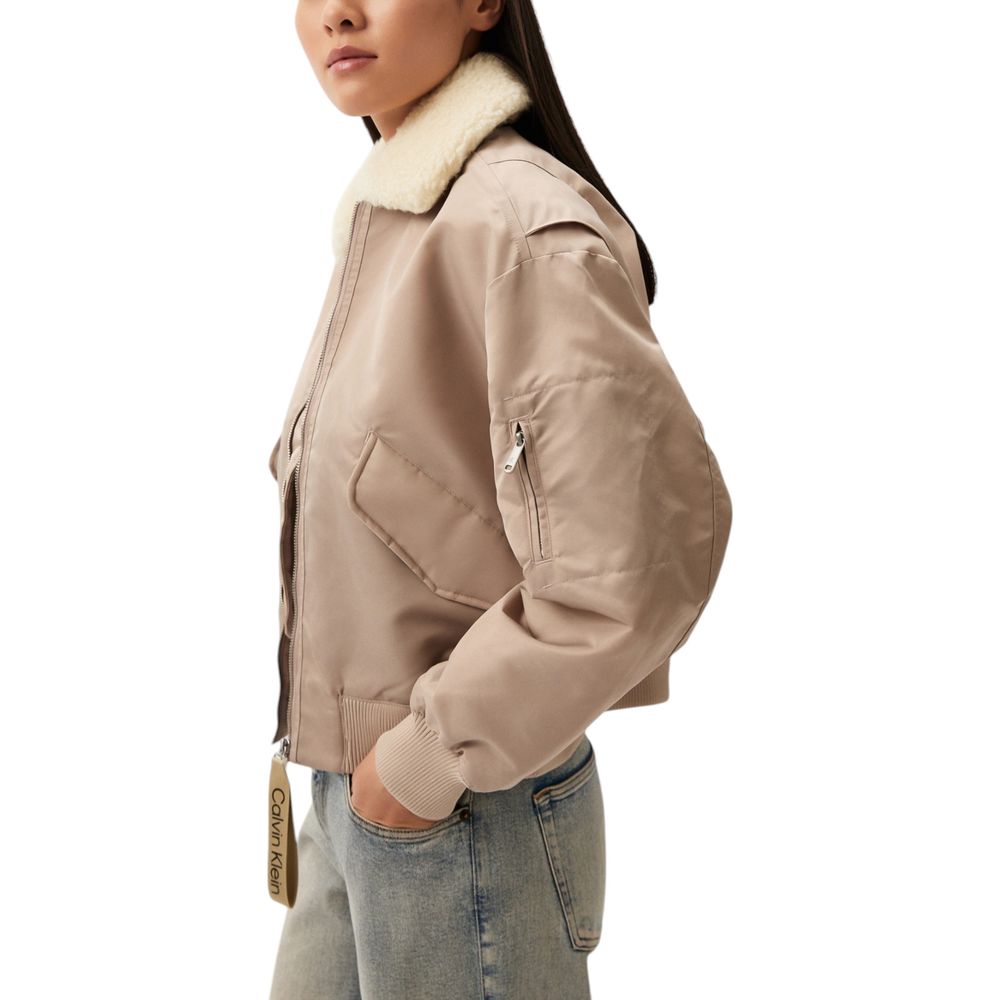 Vestes et manteaux en polyester beige Calvin Klein Jeans