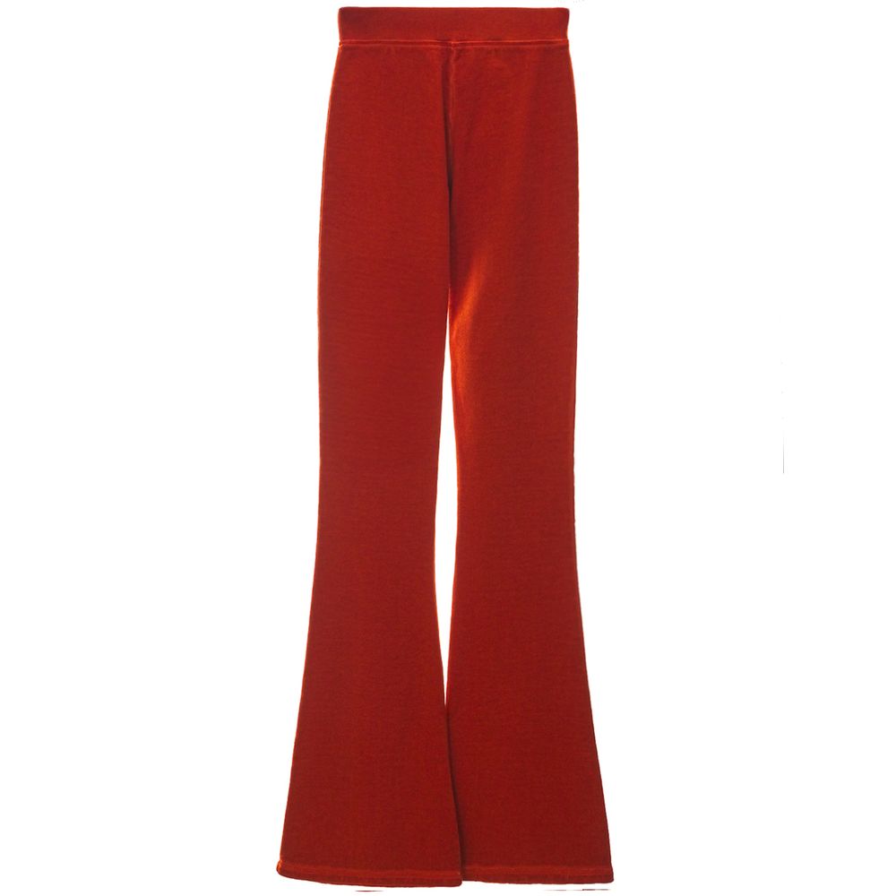 Pantalon évasé en coton rouge Dsquared²