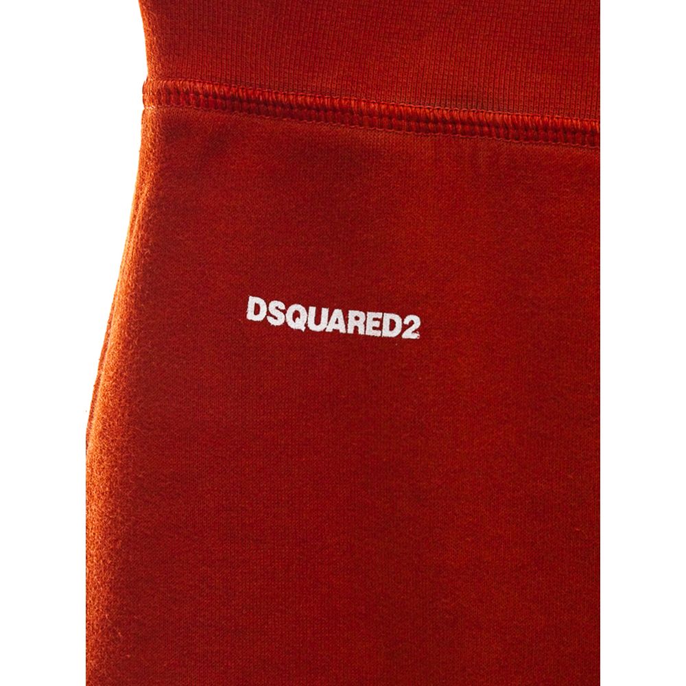 Pantalon évasé en coton rouge Dsquared²
