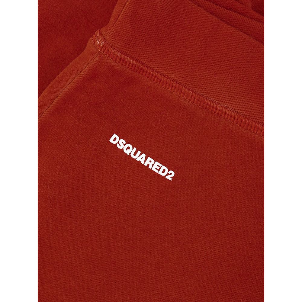 Pantalon évasé en coton rouge Dsquared²