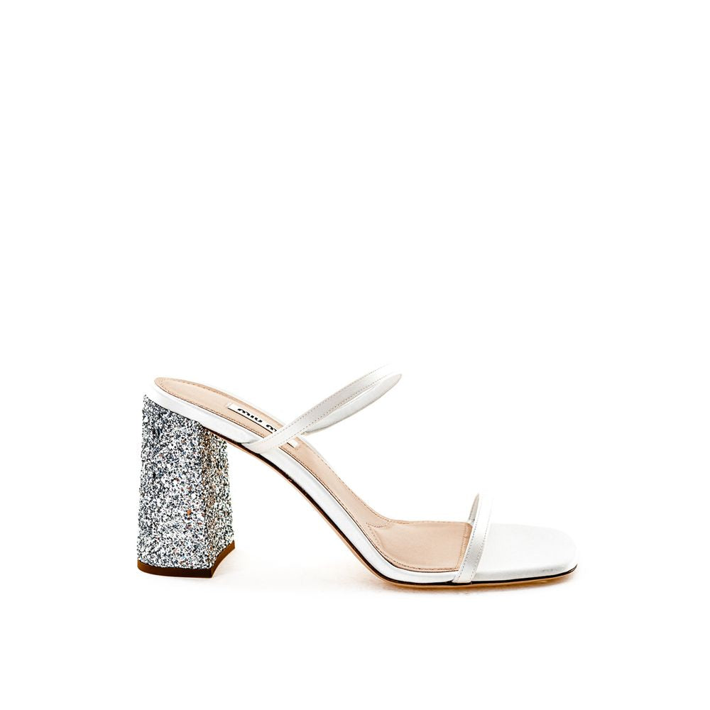 Sandale en soie blanche Miu Miu