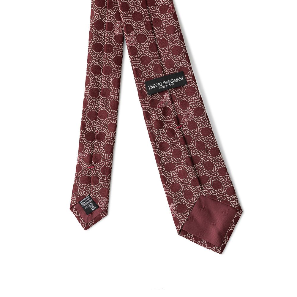 Cravates et nœud papillon en soie rouge Emporio Armani
