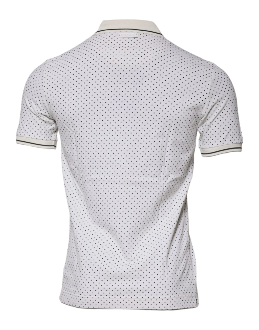 Polo à col en coton à pois blancs Dolce &amp; Gabbana