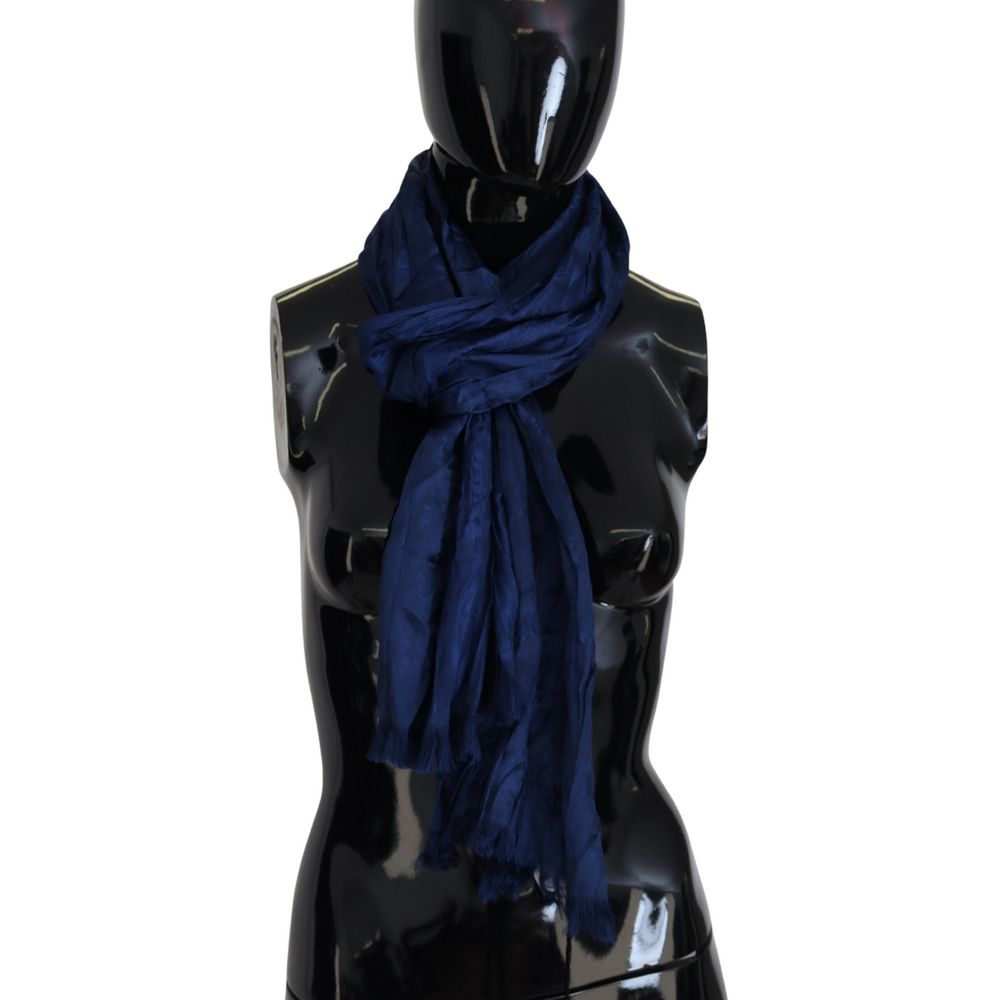 Foulard en soie bleu national de costume