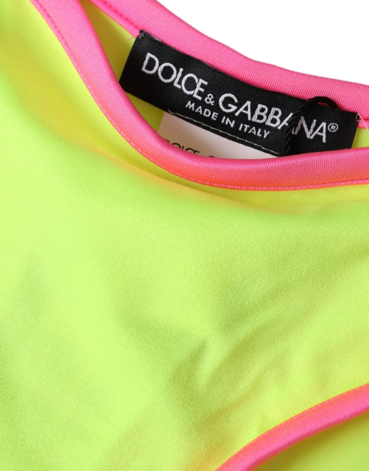 Bas de maillot de bain Dolce &amp; Gabbana en nylon jaune et rose