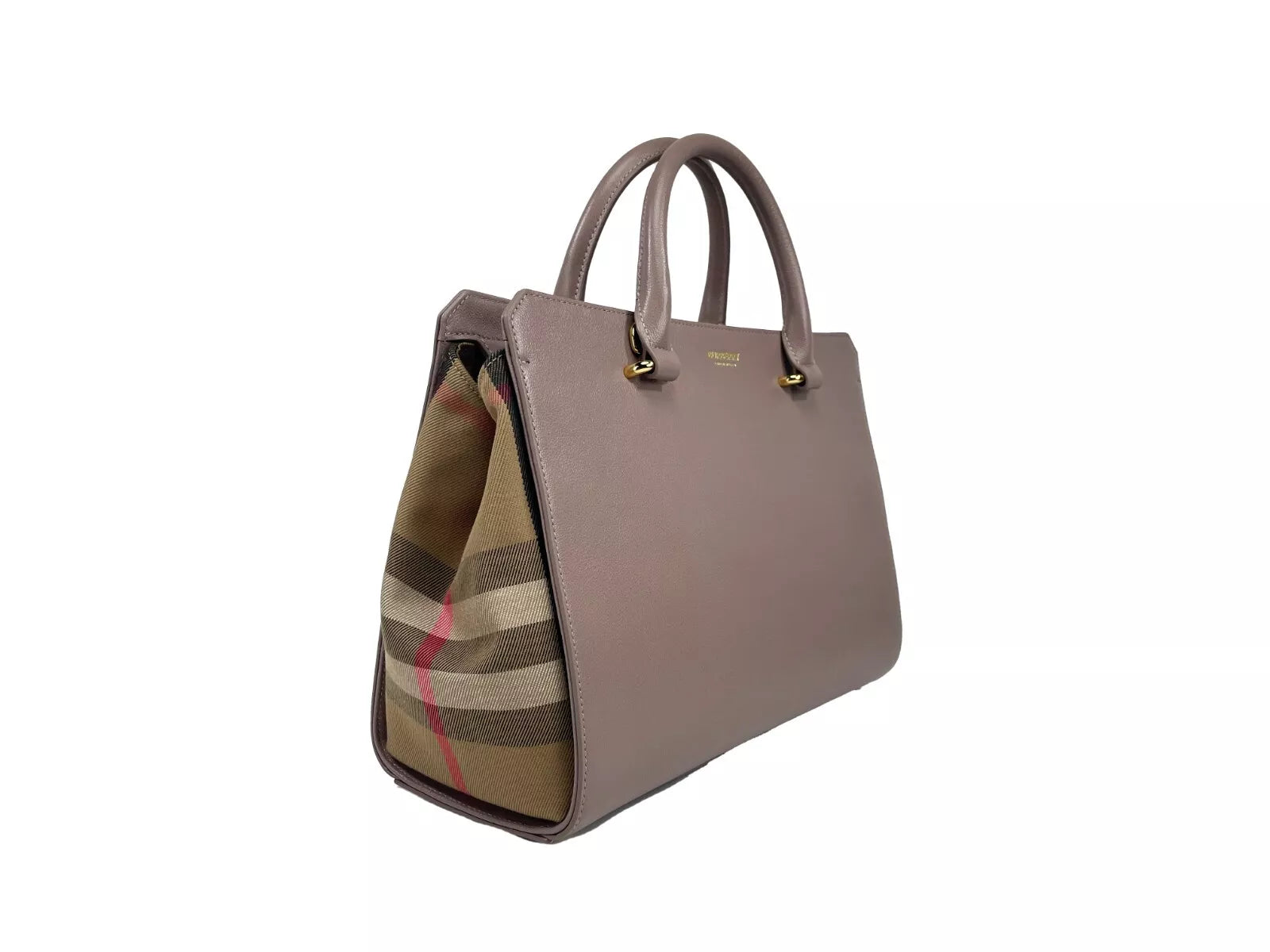 Petit sac fourre-tout en cuir Banwell de Burberry, gris vison