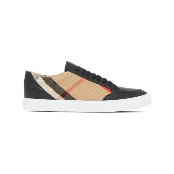 Baskets Burberry New Salmond en cuir noir