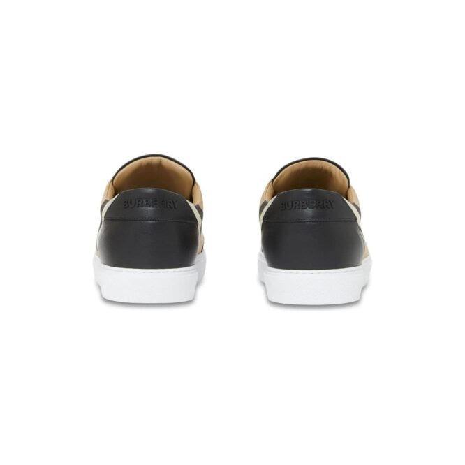 Baskets Burberry New Salmond en cuir noir
