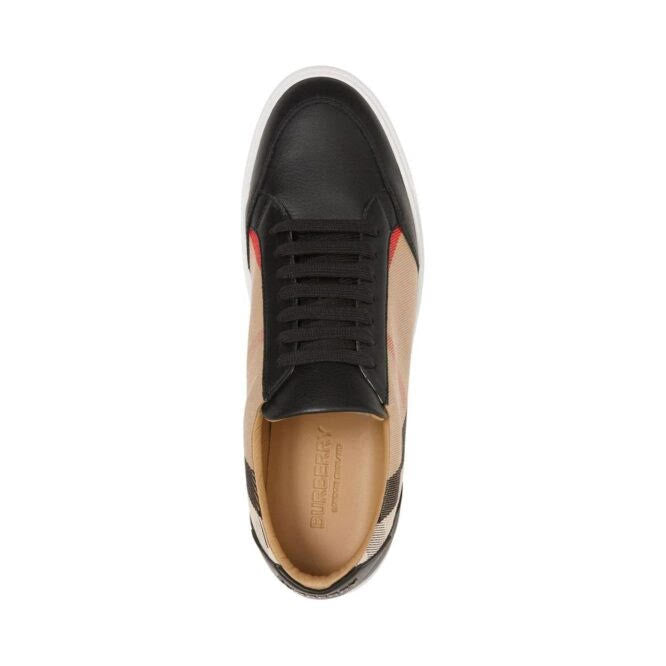 Baskets Burberry New Salmond en cuir noir