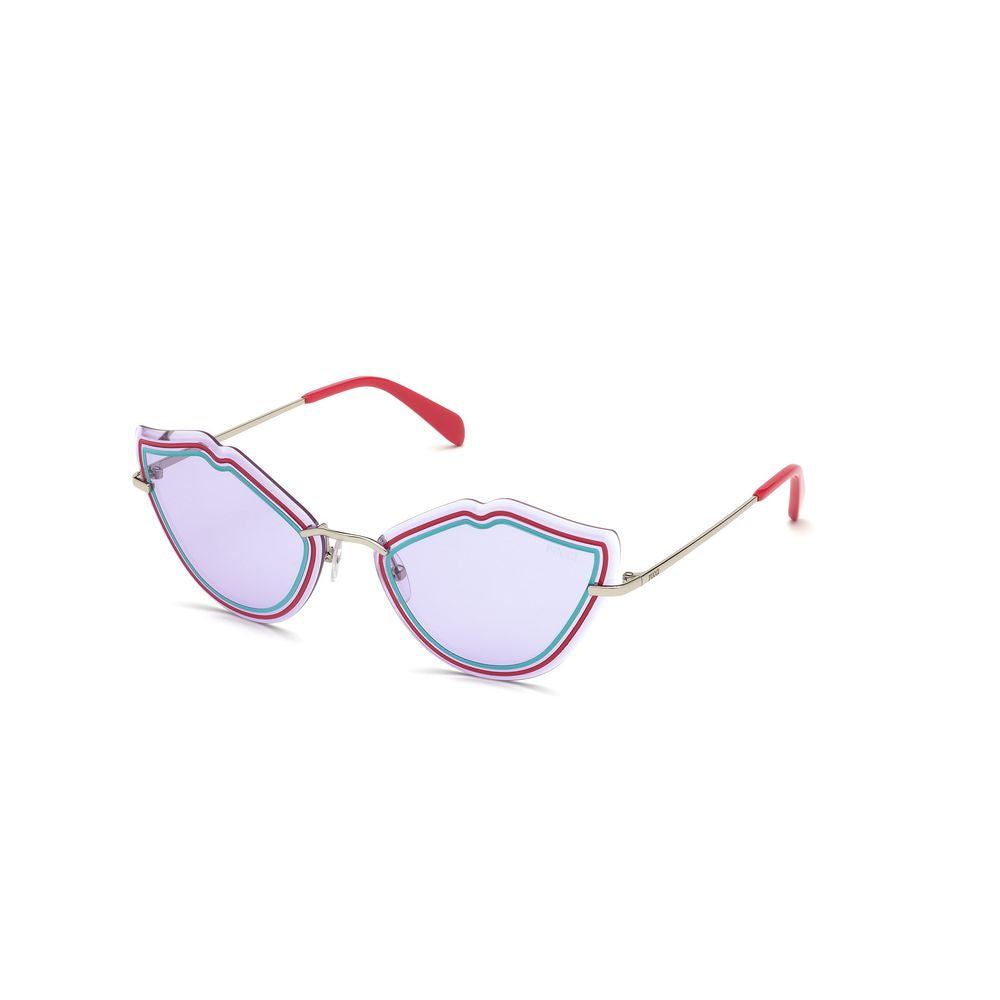Lunettes de soleil en métal gris Emilio Pucci