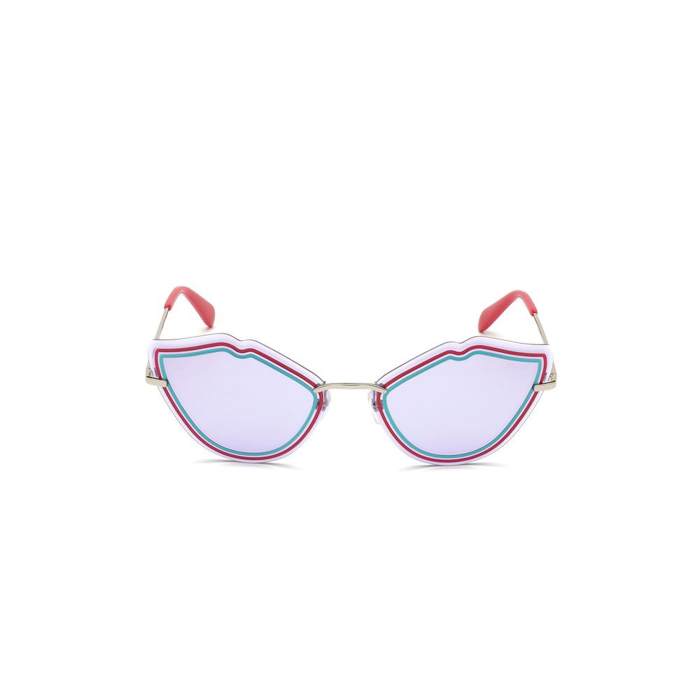Lunettes de soleil en métal gris Emilio Pucci