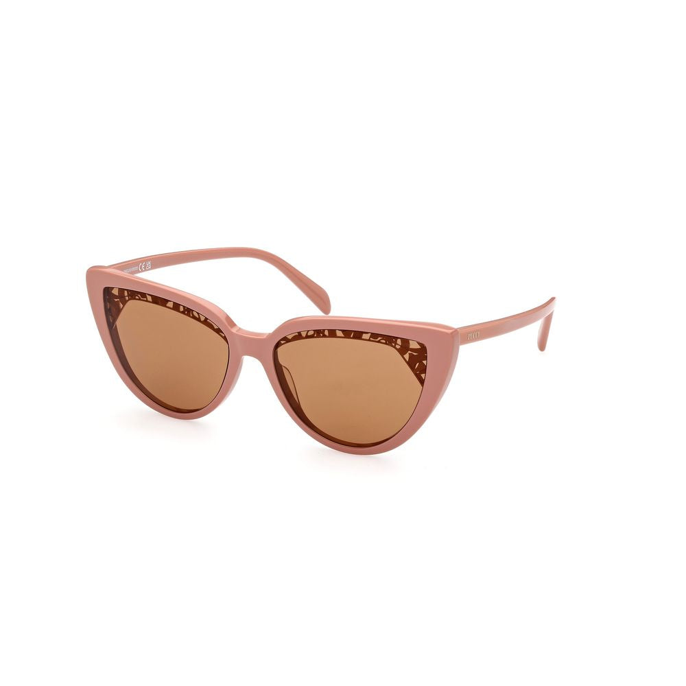Lunettes de soleil en acétate marron Emilio Pucci