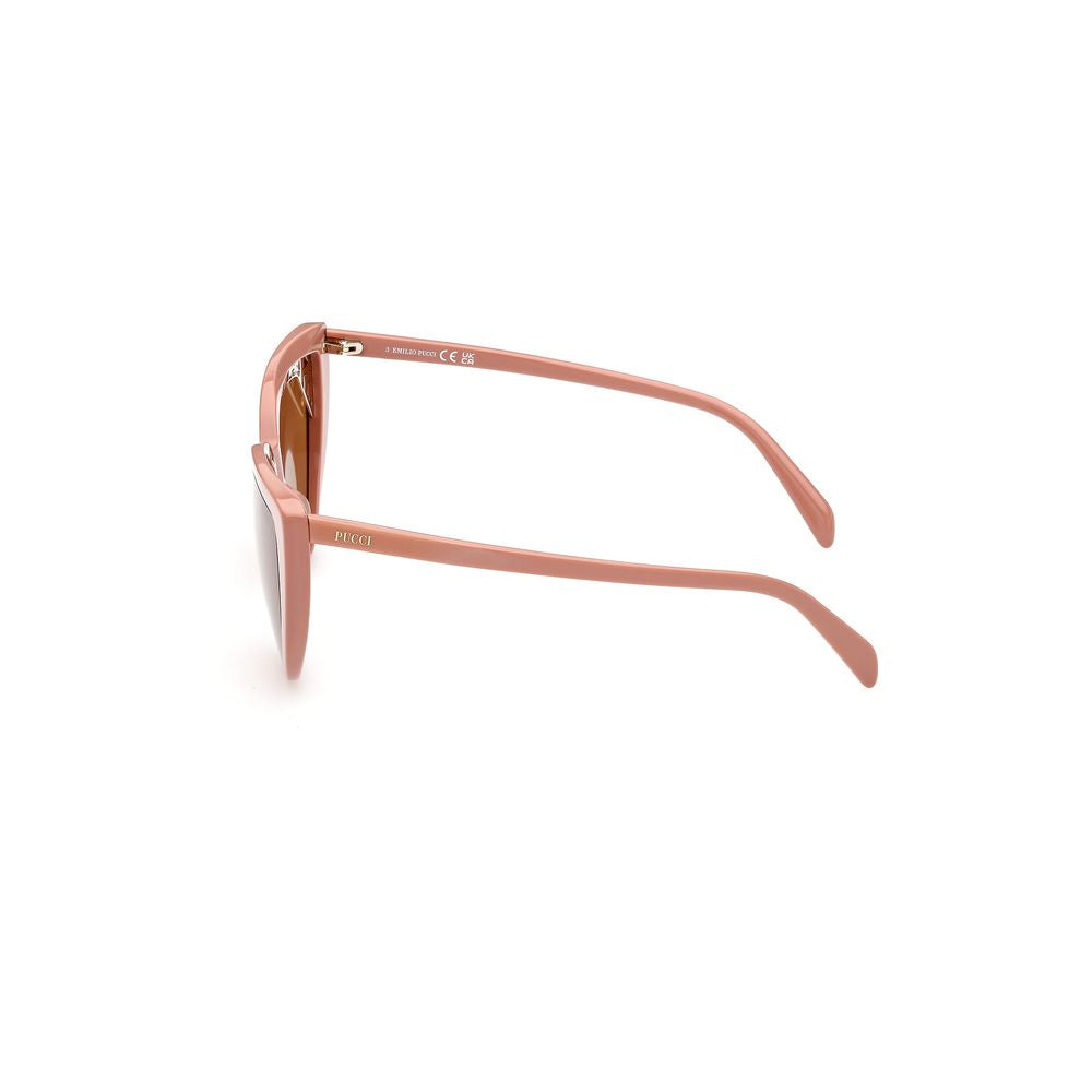 Lunettes de soleil en acétate marron Emilio Pucci