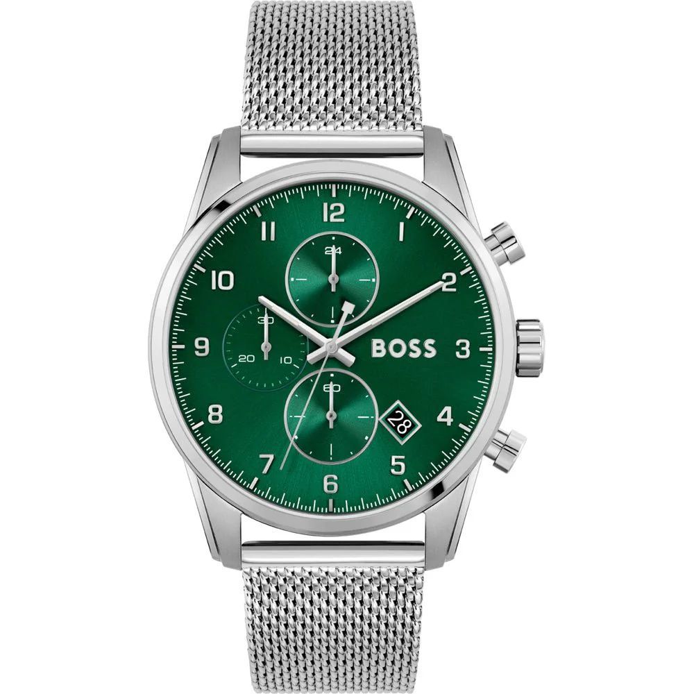 Montre Hugo Boss en acier inoxydable argenté