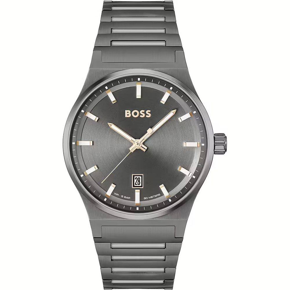 Montre Hugo Boss en acier inoxydable gris
