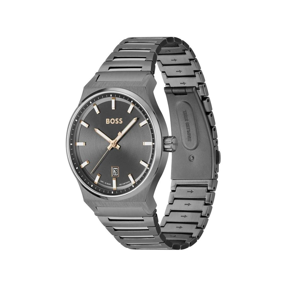 Montre Hugo Boss en acier inoxydable gris