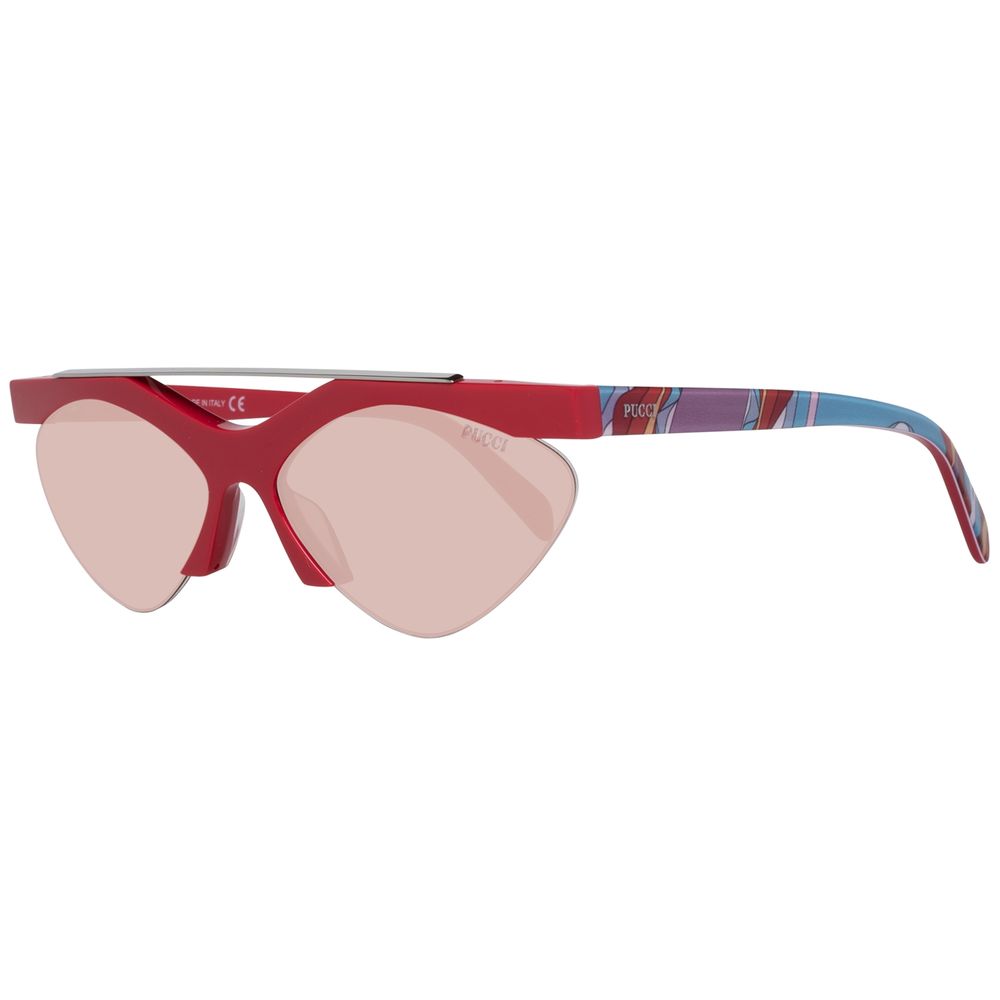 Lunettes de soleil en métal rouge Emilio Pucci