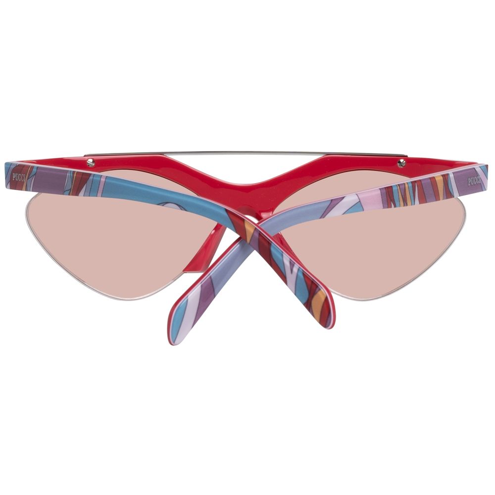 Lunettes de soleil en métal rouge Emilio Pucci