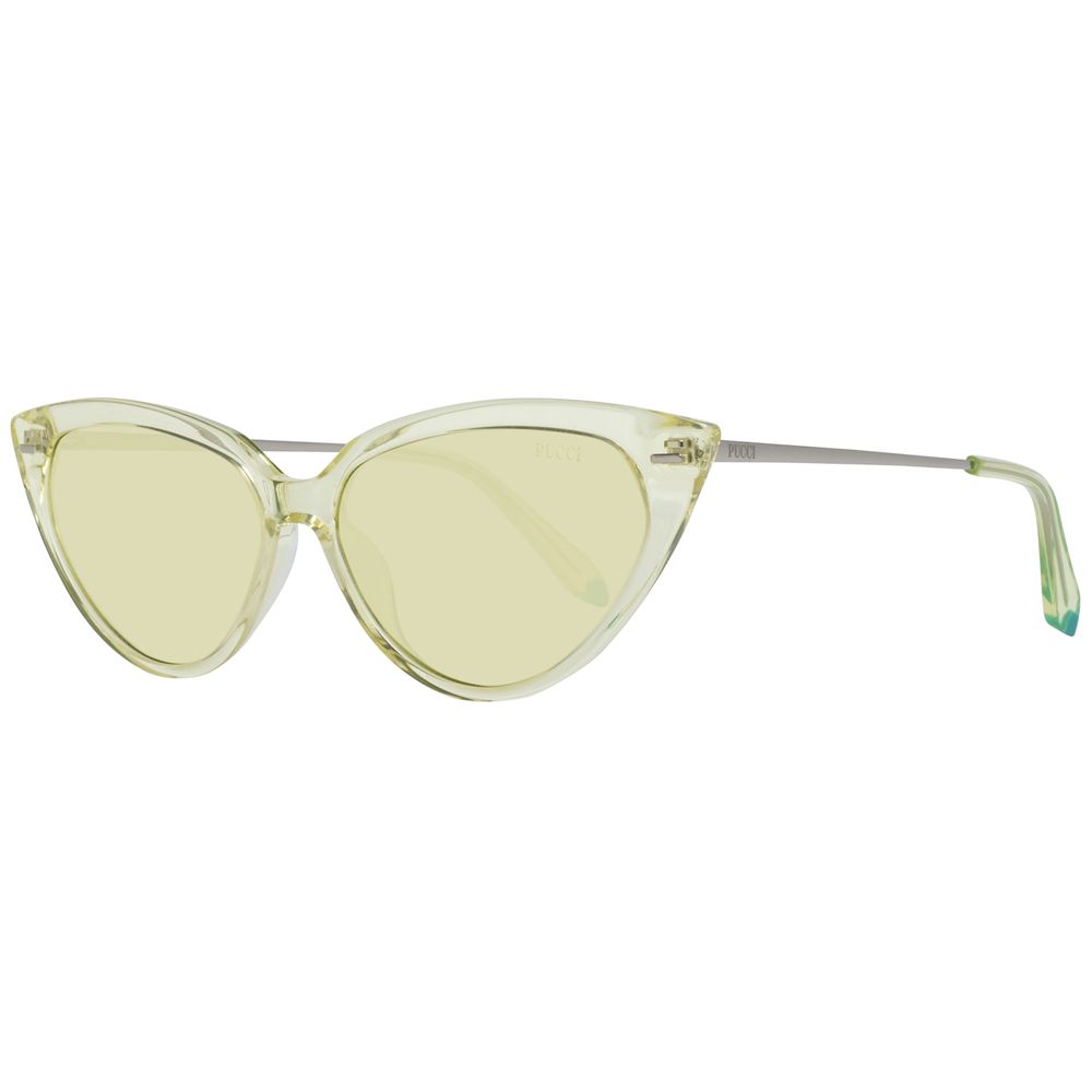 Lunettes de soleil en métal jaune Emilio Pucci