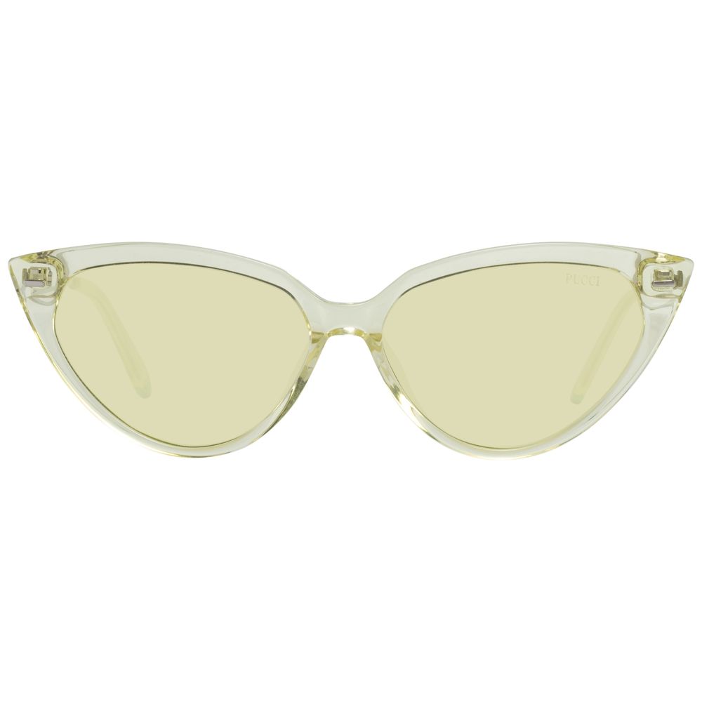 Lunettes de soleil en métal jaune Emilio Pucci