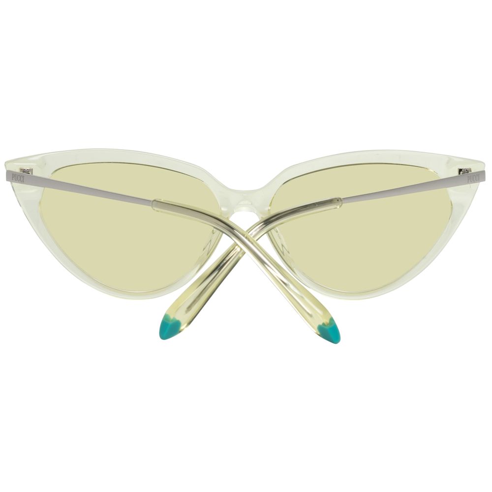 Lunettes de soleil en métal jaune Emilio Pucci
