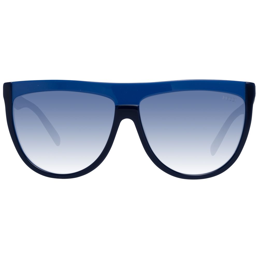 Lunettes de soleil en plastique bleu Emilio Pucci