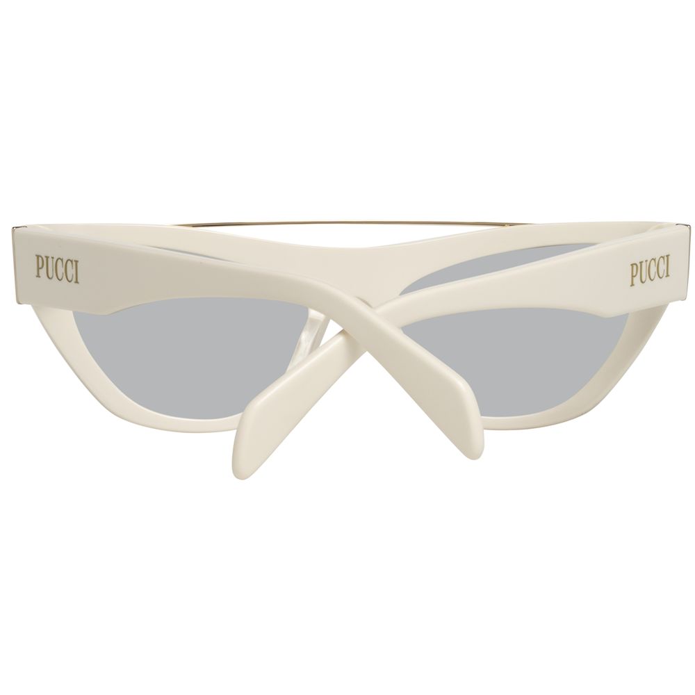 Lunettes de soleil en métal blanc Emilio Pucci