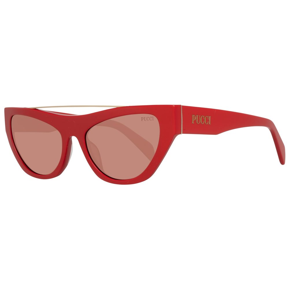 Lunettes de soleil en métal rouge Emilio Pucci