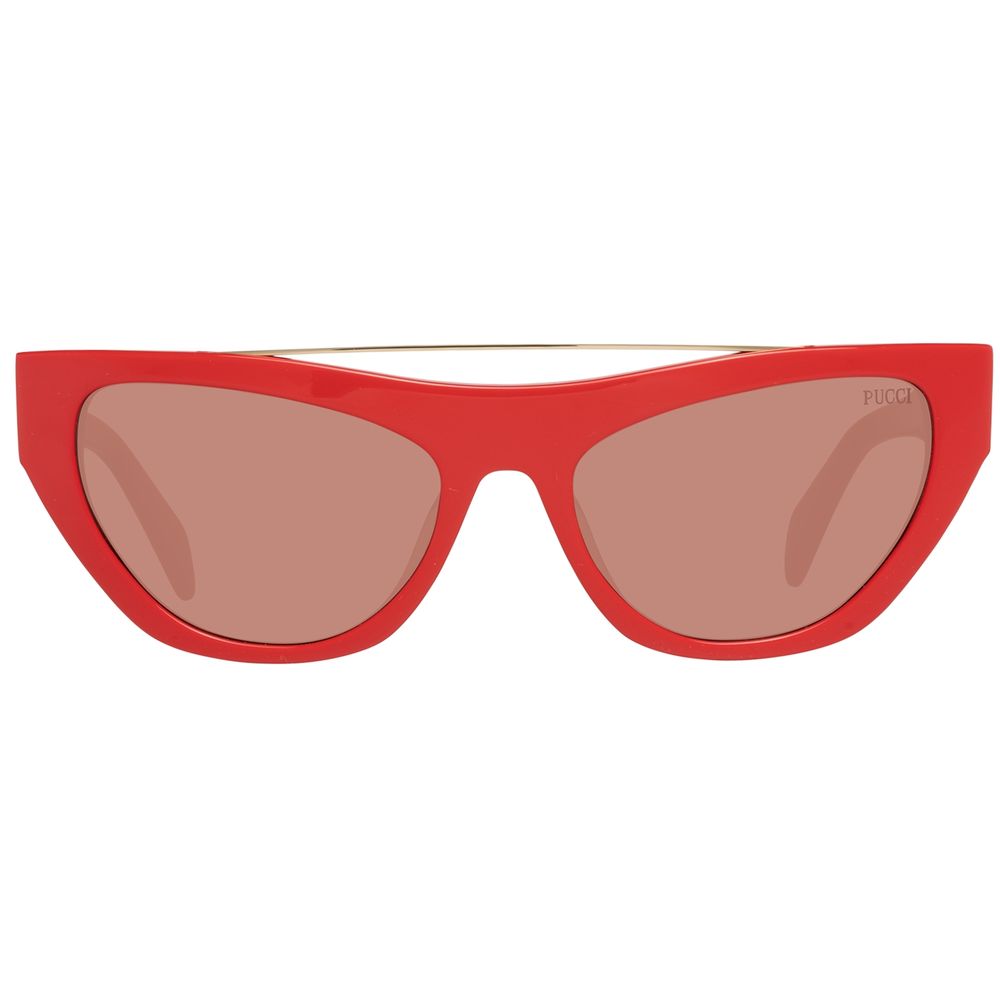 Lunettes de soleil en métal rouge Emilio Pucci