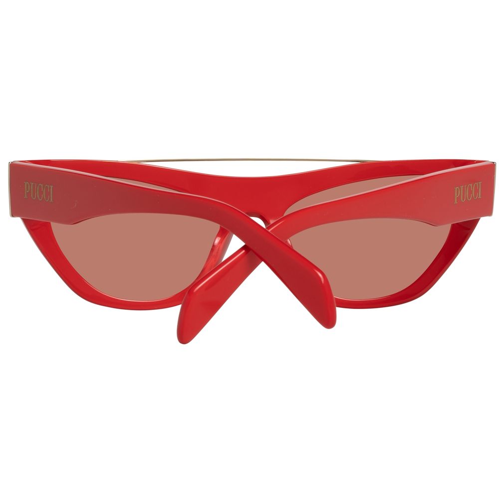 Lunettes de soleil en métal rouge Emilio Pucci