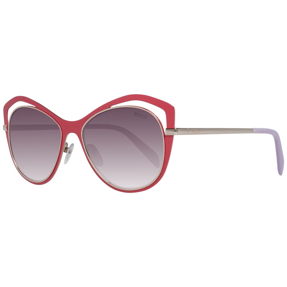 Lunettes de soleil en métal rouge Emilio Pucci