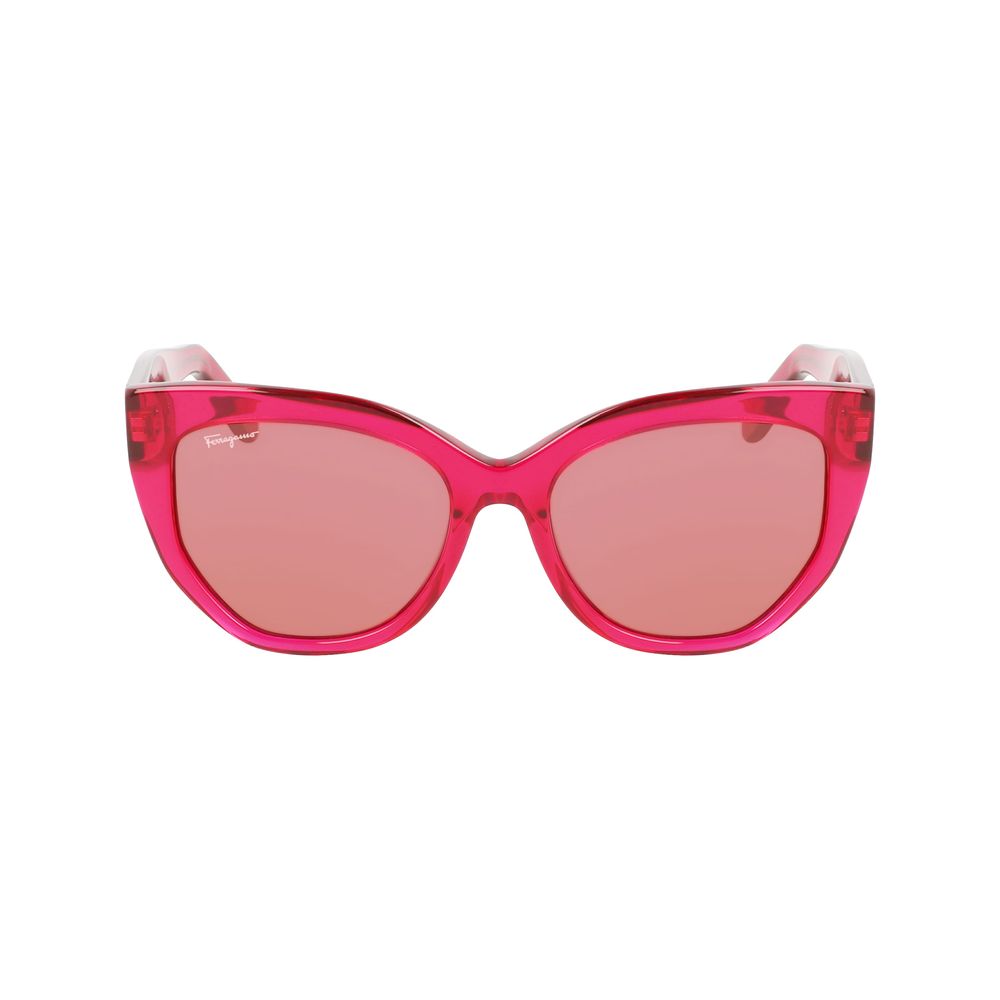 Lunettes de soleil Ferragamo en acétate rouge