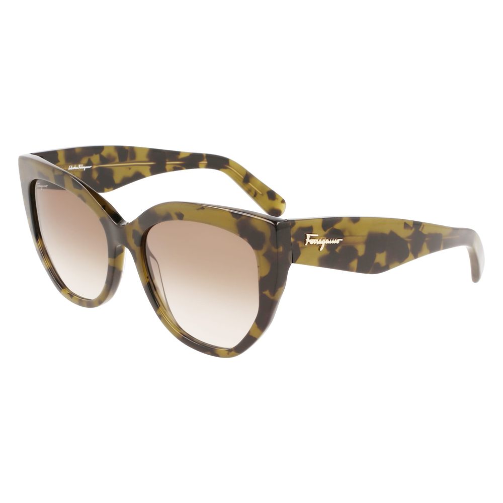 Lunettes de soleil Ferragamo en acétate marron