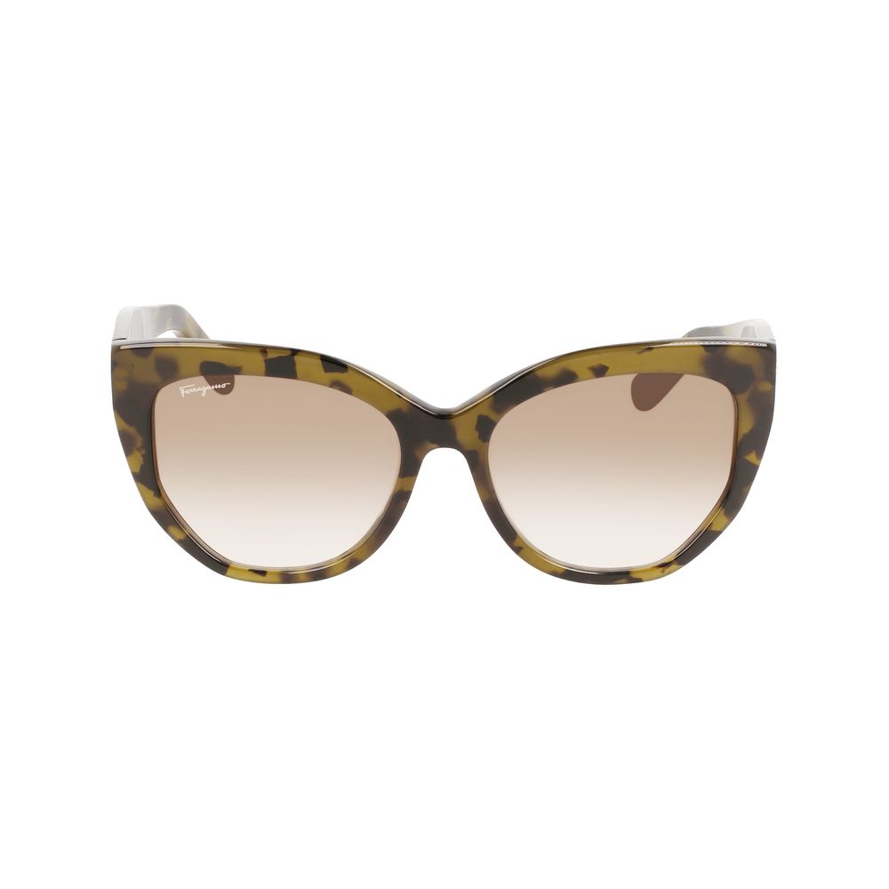 Lunettes de soleil Ferragamo en acétate marron