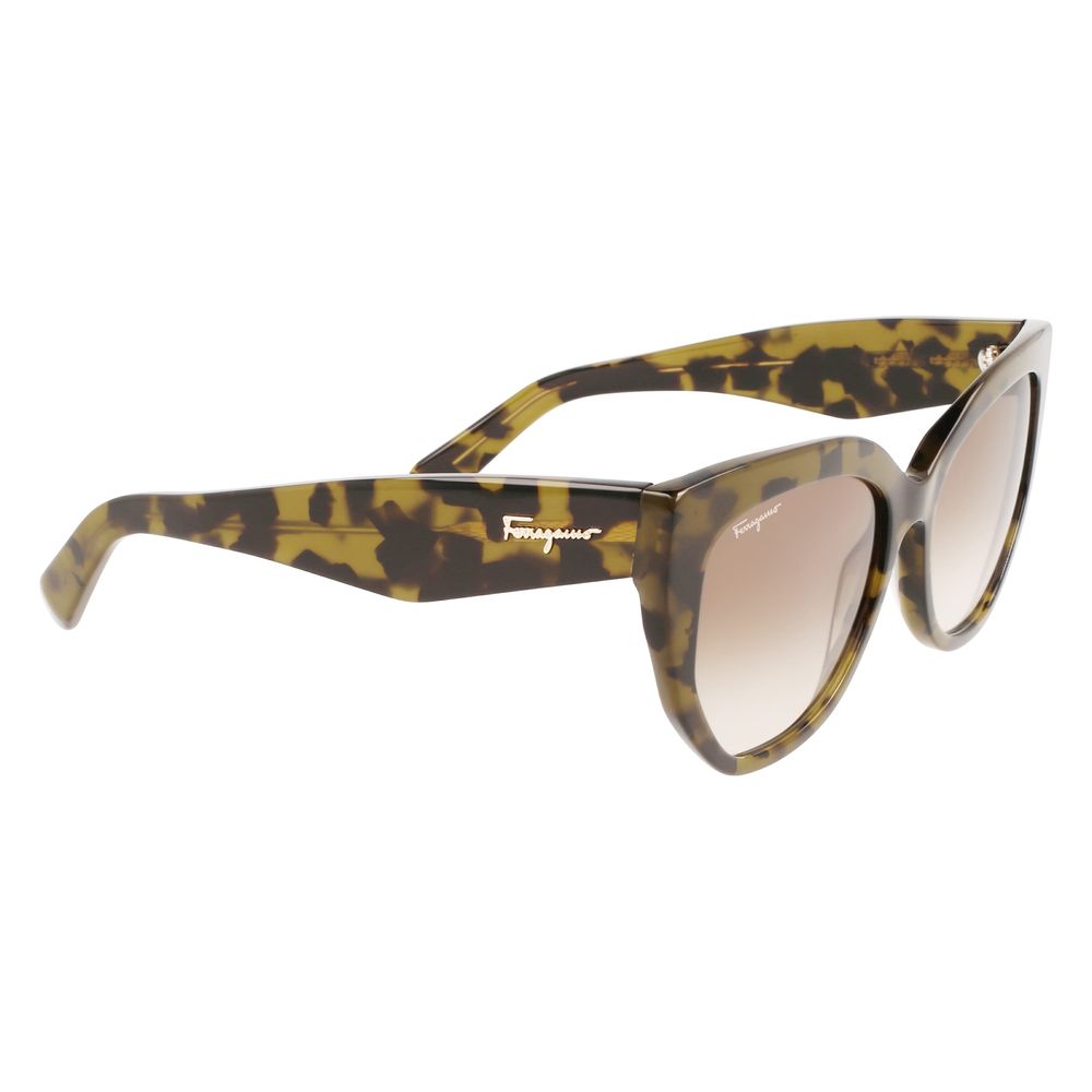 Lunettes de soleil Ferragamo en acétate marron