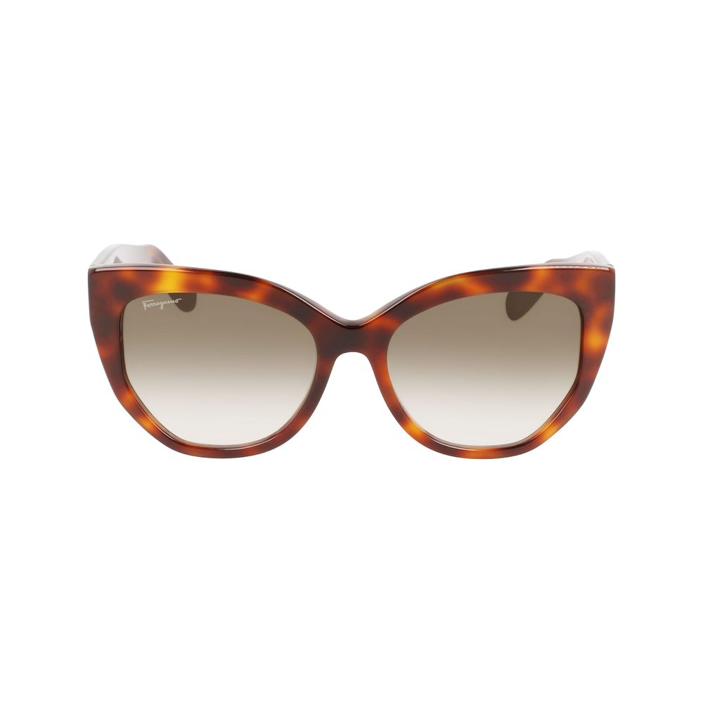 Lunettes de soleil Ferragamo en acétate marron