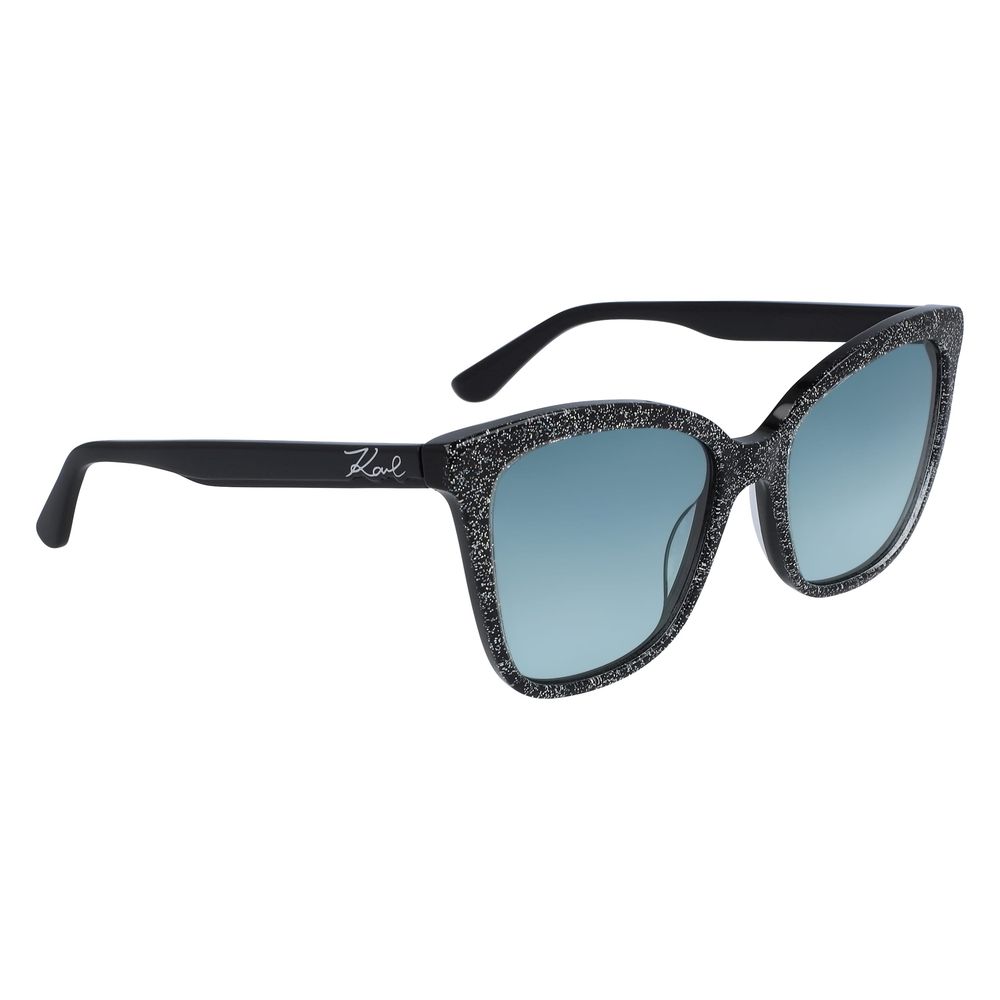 Lunettes de soleil en acétate noir Karl Lagerfeld