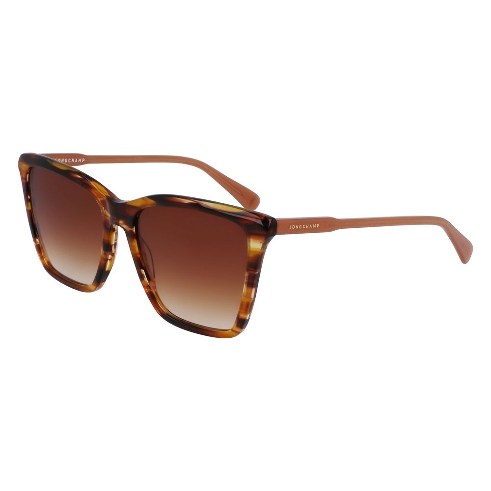 Lunettes de soleil Longchamp en acétate marron